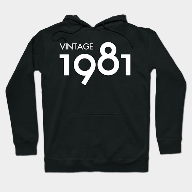 Vintage 1981 Gift 39th Birthday Party Hoodie by Damsin